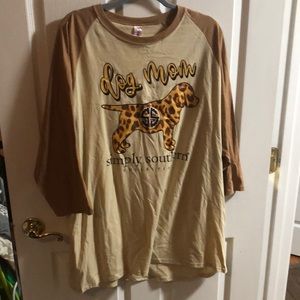Ladies xxl simply southern dog mom shirt